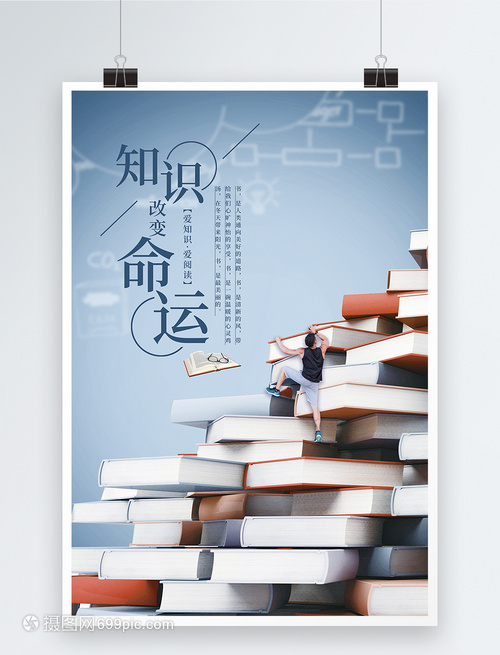 知識(shí)改變命運(yùn)讀書海報(bào)